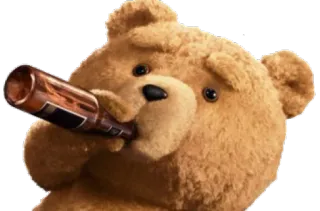 🍻 Ted Urso de pelúcia, Bebendo, Cerveja, Álcool, Filme telegram sticker