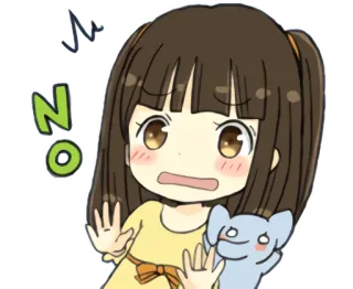 😫 NO ไม่, การปฏิเสธ, การปฏิเสธ, การ์ตูน, ตัวละคร, เชิงลบ, ปฏิเสธ telegram sticker