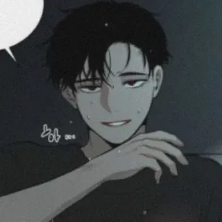 🗝 하... Coréen, homme, expression, dessin animé, sueur telegram sticker