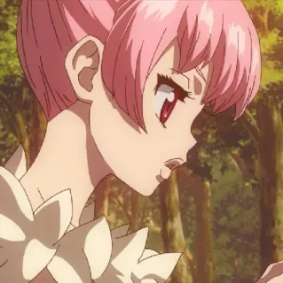 💈 Ruri Dr. Stone Anime, Pinke Haare, Mädchen, Steinzeit, Medizin telegram sticker