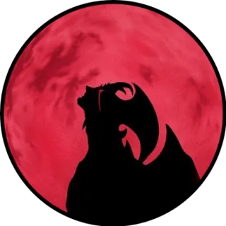 🌑 vampire, demon, moon, night, silhouette, gothic telegram sticker