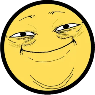 🙂 smiley, mème, suffisant, jaune telegram sticker