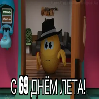 😱 С 69 днем лета! telegram sticker