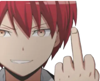 🖕 anime, middle finger, offensive telegram sticker