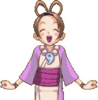 😄 Pearl Fey Ace Attorney Pearl Fey, Ace Attorney, anime, character telegram sticker