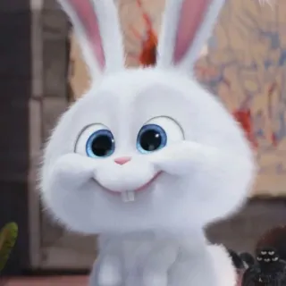 🐰 Snowball The Secret Life of Pets coniglio, carino, animale, cartone animato, kawaii whatsapp sticker