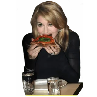 🍕 Madonna Sänger, Pizza, Essen, Essen, Popstar telegram sticker