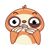 😨 ленивец, мультфильм, животное, смешной, милый, выражение telegram sticker