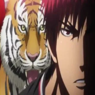 👊 anime, tiger, cartoon, animal, character, illustration telegram sticker