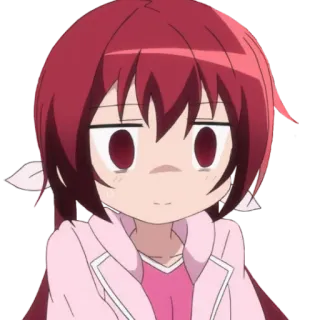 😰 anime, cartoon, character, girl, red hair telegram sticker