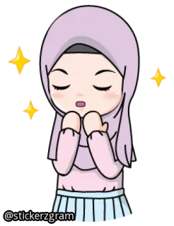 Hijab Gal @englishchatz whatsapp stickers