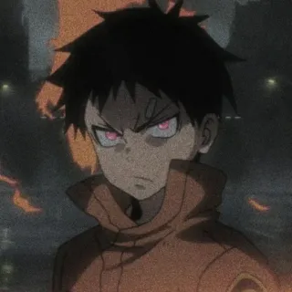 🥯 Shinra Kusakabe Fire Force Anime, Fogo, Bravo, Protagonista, Demônio, Determinação, Herói telegram sticker