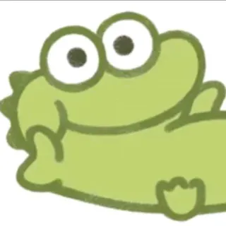 😗 frog, cute, cartoon, animal, green telegram sticker