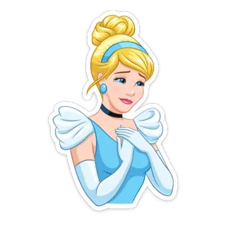 ☺️ Cinderella princesa, dibujos animados, disney, cenicienta, personaje, animación whatsapp sticker