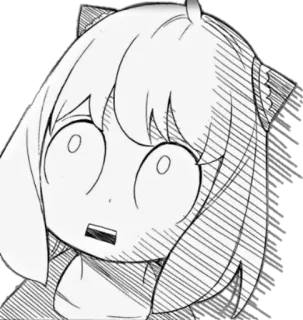 😱 Anya Forger Spy x Family Anime, Meme, Expresión, Lindo, Spy x Family, Anya Forger telegram sticker