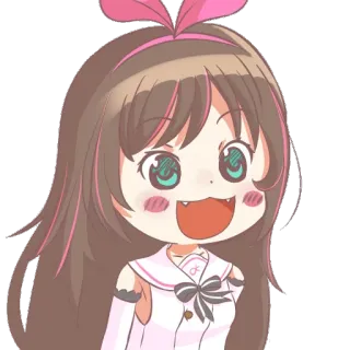 😊 Kizuna AI Anime, Kawaii, Youtuber Virtuale, VTuber, Personaggio telegram sticker