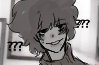 🥢 ??? はてなマーク, 混乱, 表情, 漫画のキャラクター telegram sticker