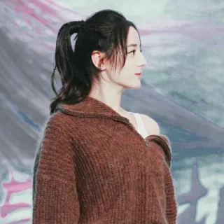 🔫 frau, porträt, pullover, profil, dilraba dilmurat, schauspielerin, asiatisch telegram sticker