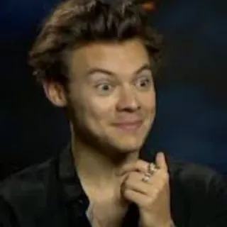 😜 Harry Styles harry styles, celebrity, singer, one direction, pop star, person, funny face telegram sticker