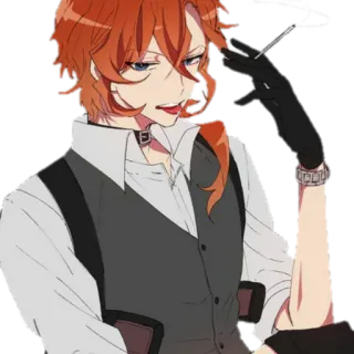 😏 Anime, Personnage, Fumeur, Attitude telegram sticker