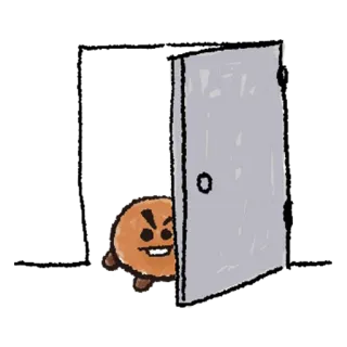 🚪 Shooky Shooky, BT21, cookie, character, cute, cartoon telegram sticker