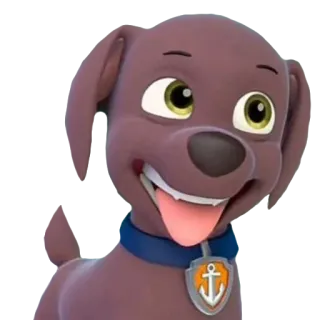 😛 Marshall Paw Patrol anjing, kartun, anak anjing, Marshall, Paw Patrol, imut telegram sticker