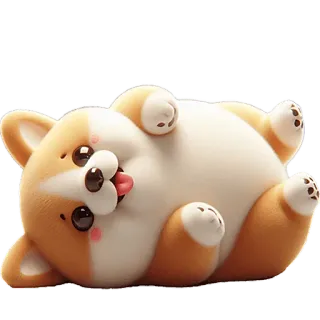 😋 corgi, cachorro, fofo, animal, animal de estimação, adorável telegram sticker