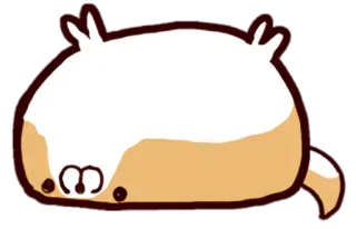 🙃 animal, mignon, dessin animé, animal de compagnie, chien, Corgi, art numérique whatsapp sticker
