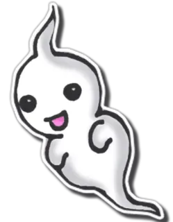 👻 幽灵, 卡通, 可爱, 万圣节, 怪异 telegram sticker