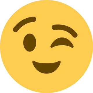 😉 emoji, winking face, yellow emoji, smiley face telegram sticker