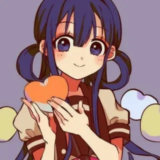 😘 Aoi Akane Toilet-bound Hanako-kun Anime, Garota, Bonita, Kawaii, Coração, Aoi Akane whatsapp sticker