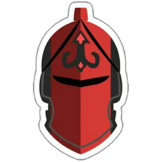 🔫 шлем, красный, рыцарь, доспехи, средневековье telegram sticker