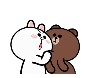 🤪 cartoon, line friends, cony, brown, sticker, anime telegram sticker