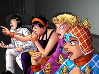 ✔ JoJo's Bizarre Adventure animé, jojo, réaction, personnage, manga whatsapp sticker