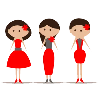 👭 мода, платье, девушки, женщины, стиль whatsapp sticker