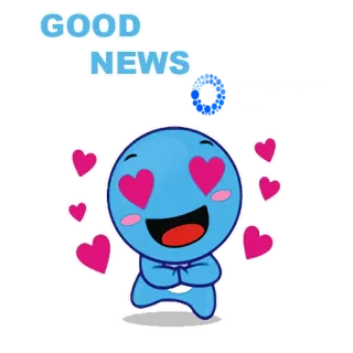 😍 GOOD NEWS Cartone animato, Emoji, Felice, Amore, Notizie, Positivo telegram sticker