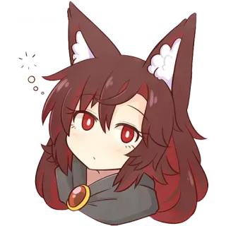 😶 Anime, Chibi, Schattig, Cartoon, Furry, Vossenoren telegram sticker