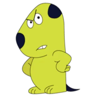 😠 dessin animé, chien, animal, en colère, personnage whatsapp sticker