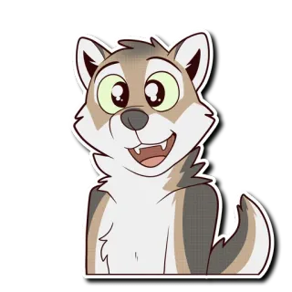 😃 Loup dessin animé, Furry, Anthropomorphe, Animal mignon, Sticker loup, Animal dessin animé telegram sticker