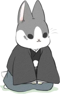 🎎 królik, zajączek, zwierzę, słodki, kreskówka telegram sticker