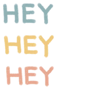 🍋 HEY 问候, 嘿, 文字, 简单 telegram sticker