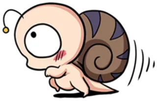 🏃 siput, lucu, kartun, binatang, makhluk whatsapp sticker