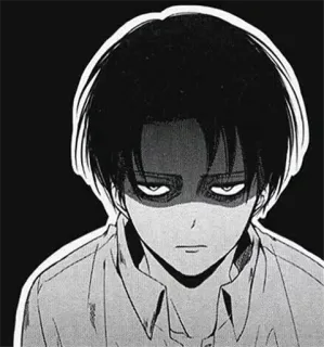 😡 Levi Ackerman Attack on Titan anime, manga, serious, character, Levi, Attack on Titan telegram sticker