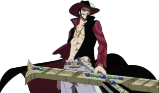 😡 Dracule Mihawk One Piece Anime, Manga, Pedang, Karakter, Bajak Laut, Dracule Mihawk telegram sticker
