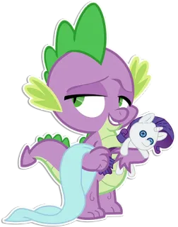 😏 Spike My Little Pony Spike, My Little Pony, dragon, cartoon, friendship, sticker, rarity telegram sticker