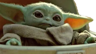 😞 Baby Yoda The Mandalorian Baby Yoda, The Mandalorian, Star Wars, Grogu, süß, Science-Fiction, Fernsehserie telegram sticker