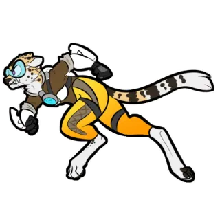 🏃 guepardo, felino, animal, personagem, furry, antropomórfico telegram sticker