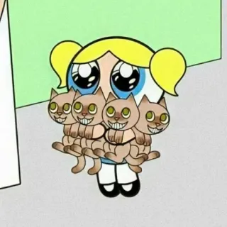 🍭 Bubbles The Powerpuff Girls Dibujos animados, Gatos, Lindo, Chica, Amistad telegram sticker