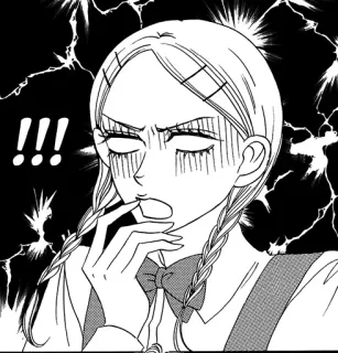 😱 !!! Anime, Scioccato, Sorpreso, Manga, Esclamazione telegram sticker