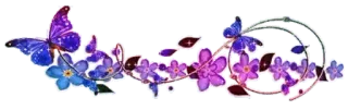 🍀 vlinder, bloemen, paars, blauw, bloemen telegram sticker